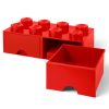 LEGO  5006131 Rode LEGO opbergsteen met 8 noppen