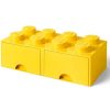 LEGO  5006133 Opbergsteen met 8 noppen en 2 lades – geel