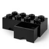 LEGO  5006248 LEGO Zwarte opslagsteen met 8 noppen en 2 lades