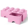LEGO  5006134 Opbergsteen met 8 noppen en 2 lades – lichtpaars