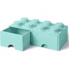 LEGO  5006182 Opbergsteen met 8 noppen en 2 lades – zeeblauw