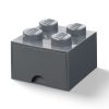LEGO  5006328 Opbergsteen met 4 noppen en 1 lade – donkergrijs