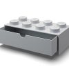 LEGO  5006878 Bureaulade met 8 noppen – grijs