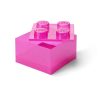 LEGO  5009342 Roze doorzichtige opbergdoos in de vorm van een steen