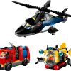 LEGO  60462 Helikopter, brandweerauto en onderzeeër remix