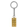 LEGO  850808 LEGO gouden sleutelhanger met 2×4 noppen