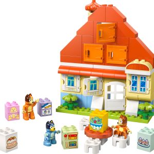 Huis van Bluey en haar familie met geheugenspel