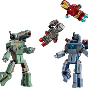 Iron Man en War Machine vs. Hammer Drones