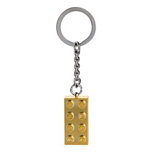 LEGO gouden sleutelhanger met 2x4 noppen
