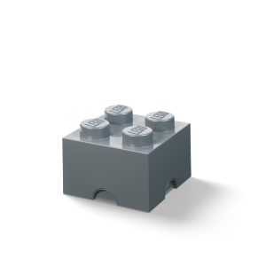 Opbergsteen met 4 noppen - donkergrijs