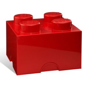 Opbergsteen met 4 noppen - rood