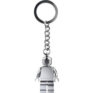 Zilverkleurige minifiguur sleutelhanger