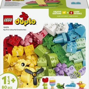 LEGO® DUPLO® Classic Kleurrijke Creatieve Doos - Leerzaam Bouwspeelgoed met 80 Kleurrijke Stenen - Stimuleert de Concentratie - Cadeautip voor Peuters Vanaf 18 Maanden - 10479