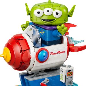 Alien met Pizza Planet raket