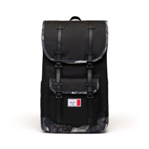 Herschel Little America rugzak - zwart met abstracte stenen