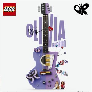 LEGO Editions Olivia Rodrigo's Dubbele Gitaar Bouwpakket voor Kinderen en Tienerkamer Decoratie - 43031