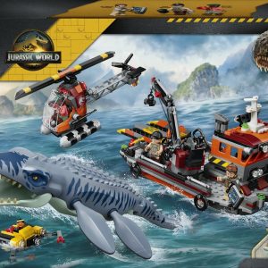 LEGO Jurassic World Mosasaurus Bootaanval Dinosaurus Speelgoed voor Kinderen 77983