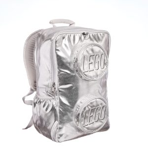 Rugzak in de vorm van een steen - metallic zilver
