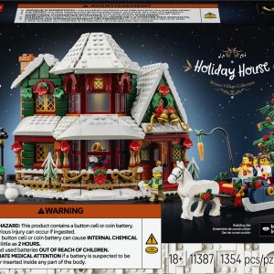 LEGO® Icons Oma's Kersthuis - Bouwset met Winterse Decoratie - Inclusief een Slee met Paard en 4 Minifiguren - Onderdeel van de Winterdorp Collectie - Kerstcadeau voor Volwassenen - 11387