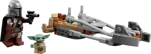 LEGO  75436 De Mandalorian en Grogu’s speederbike