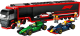 LEGO  60445 F1 truck met RB20 en AMR24 F1 auto’s