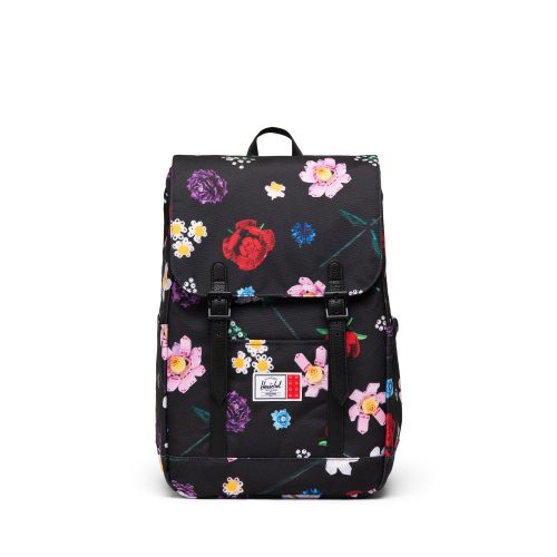 LEGO  5010439 Herschel Retreat kleine rugzak – zwart met dwarrelende bloemen