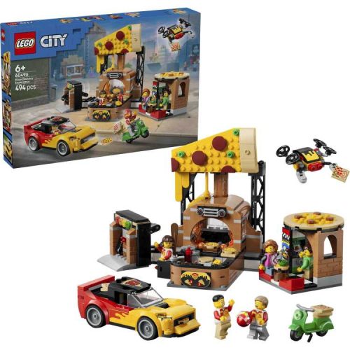 LEGO  60496 Pizzacentrale met voertuigen