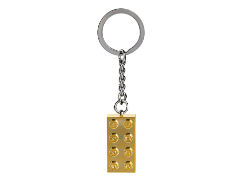 LEGO  850808 LEGO gouden sleutelhanger met 2×4 noppen