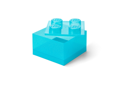 LEGO  5009340 Lichtblauwe doorzichtige opbergdoos in de vorm van een steen