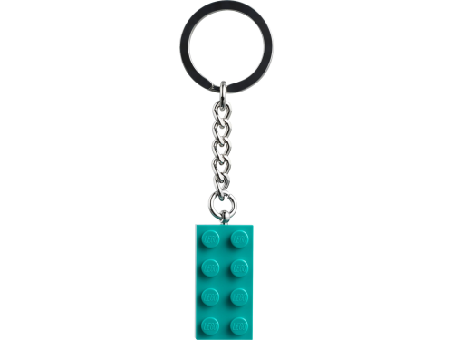LEGO  854303 Licht blauwgroene 2×4 sleutelhanger
