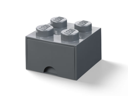 LEGO  5006328 Opbergsteen met 4 noppen en 1 lade – donkergrijs