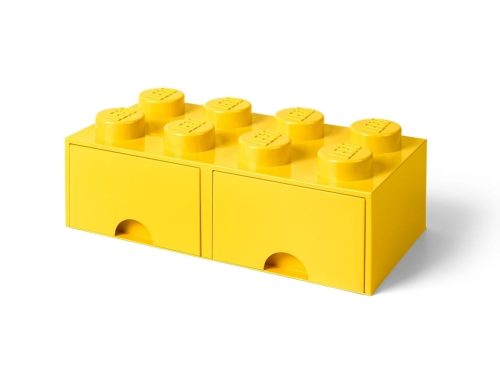 LEGO  5006133 Opbergsteen met 8 noppen en 2 lades – geel