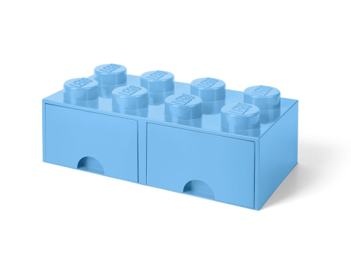 LEGO  5006311 Opbergsteen met 8 noppen en 2 lades – lichtblauw