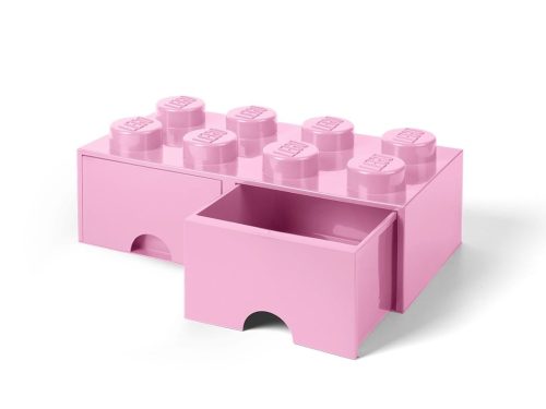 LEGO  5006134 Opbergsteen met 8 noppen en 2 lades – lichtpaars