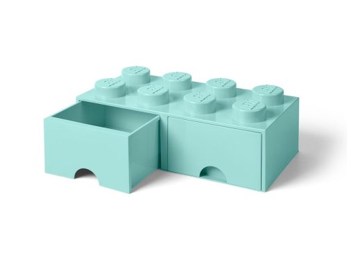 LEGO  5006182 Opbergsteen met 8 noppen en 2 lades – zeeblauw