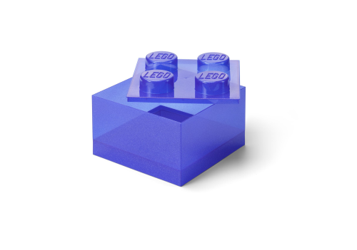 LEGO  5009339 Paarse doorzichtige opbergdoos in de vorm van een steen