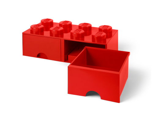 LEGO  5006131 Rode LEGO opbergsteen met 8 noppen