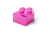 LEGO  5009342 Roze doorzichtige opbergdoos in de vorm van een steen