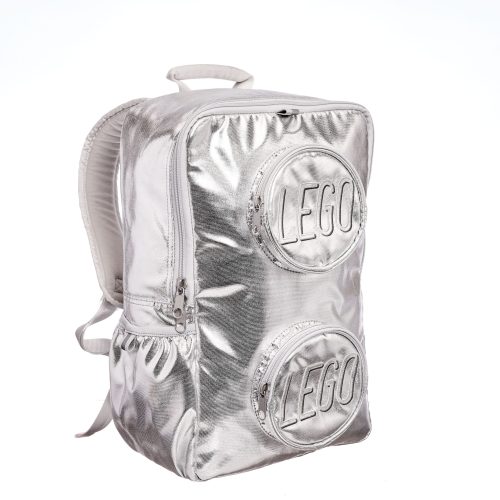 LEGO  5010894 Rugzak in de vorm van een steen – metallic zilver